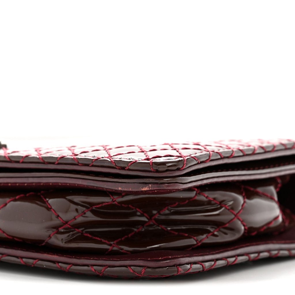 Patent Small Boy Reverso Flap Burgundy