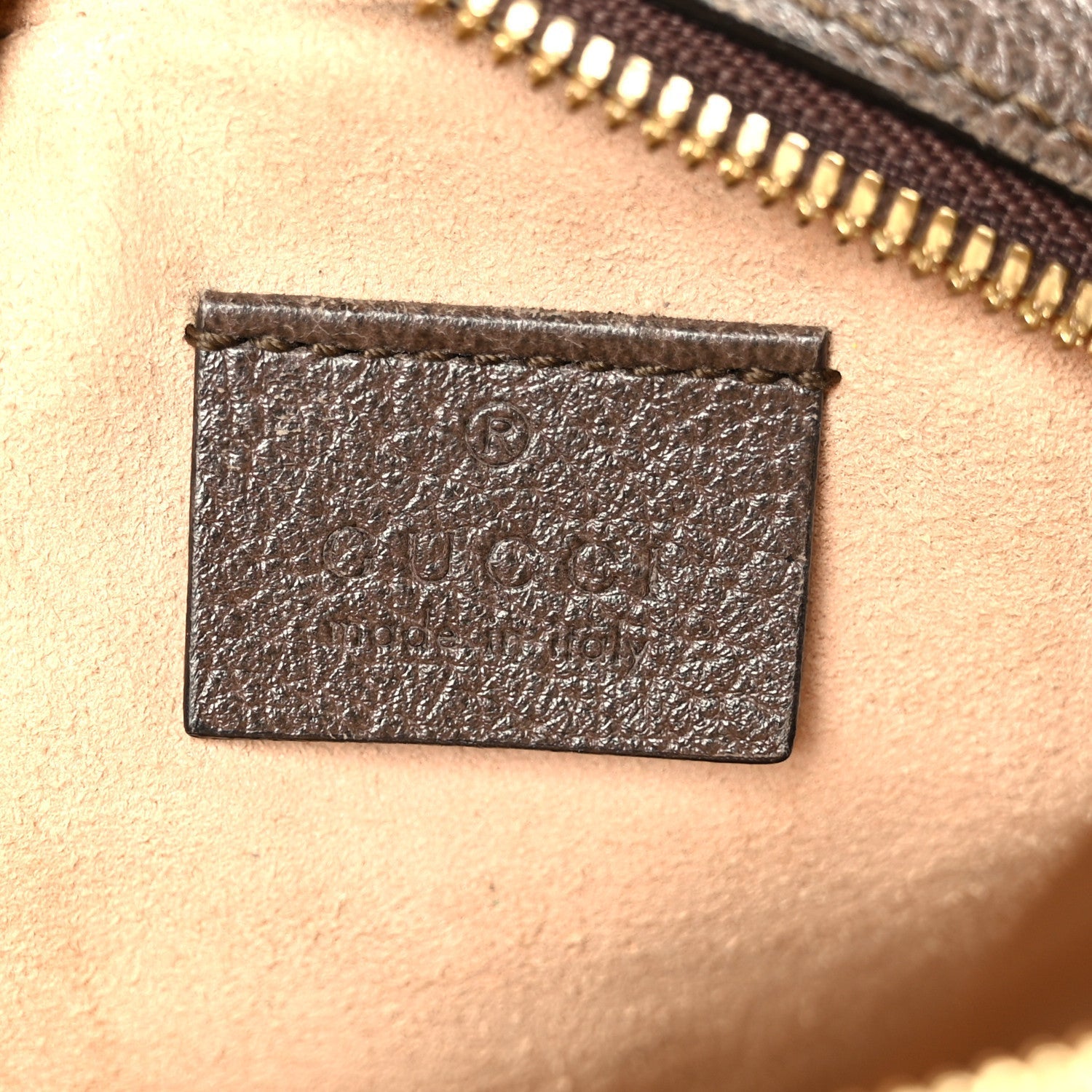 GG Supreme Monogram Web Mini Ophidia Round Shoulder Bag Brown