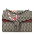 GG Supreme Monogram Blooms Medium Dionysus Shoulder Bag Beige Multicolor Dry Rose