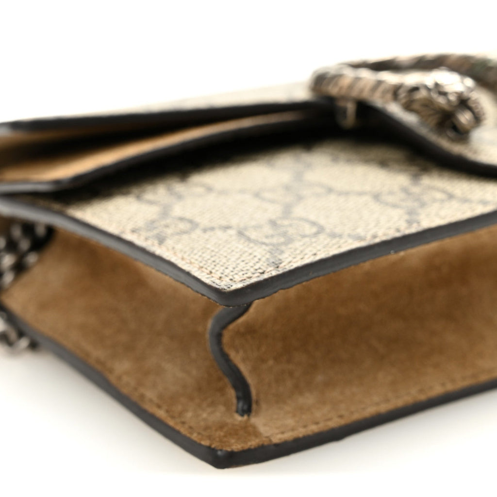 GG Supreme Monogram Super Mini Dionysus Shoulder Bag Taupe
