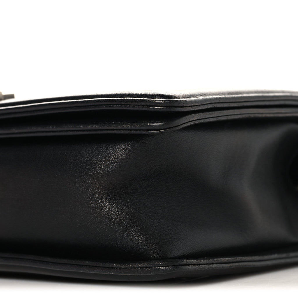 Lambskin Quilted New Medium Boy Flap Black