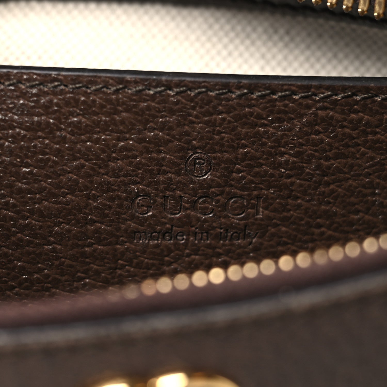 GG Supreme Monogram Textured Dollar Calfskin Web Small Ophidia GG Handbag Beige Ebony New Acero