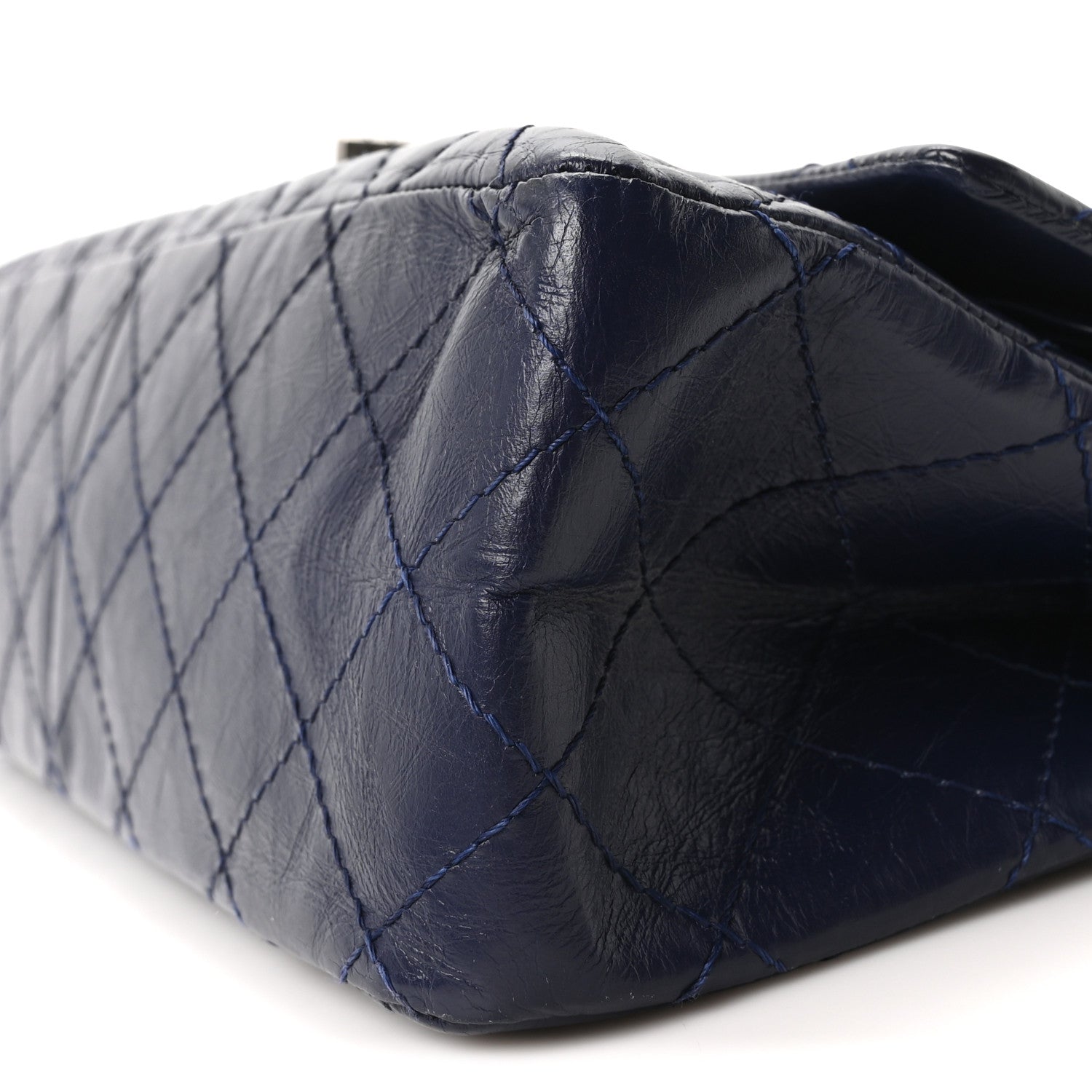 Aged Calfskin Quilted 2.55 Reissue 226 Flap Dark Blue