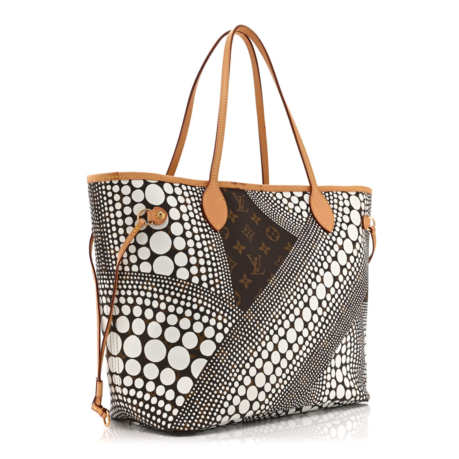Monogram Kusama Waves Neverfull MM White