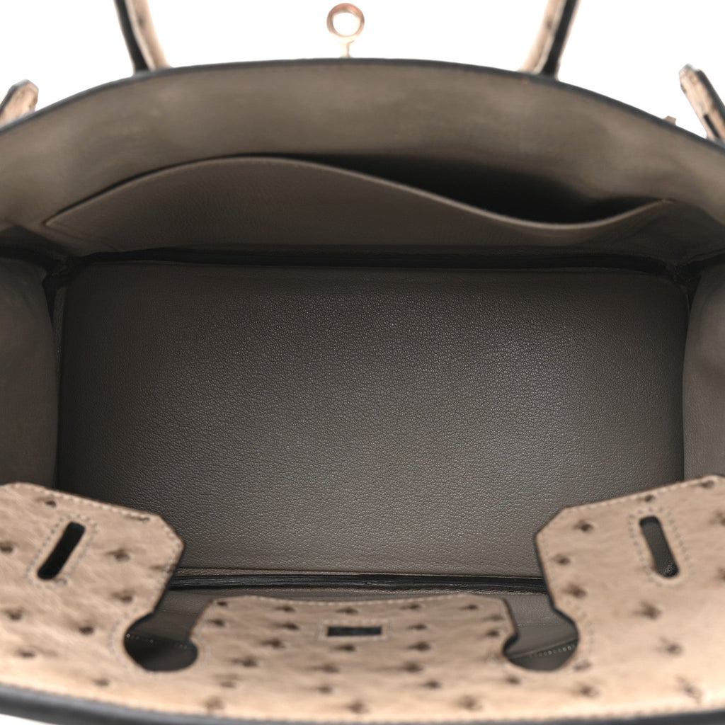 Ostrich Birkin 30 Mousse