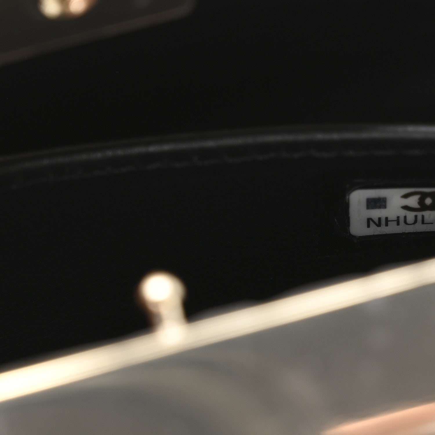 Patent Calfskin Boy Minaudiere Black