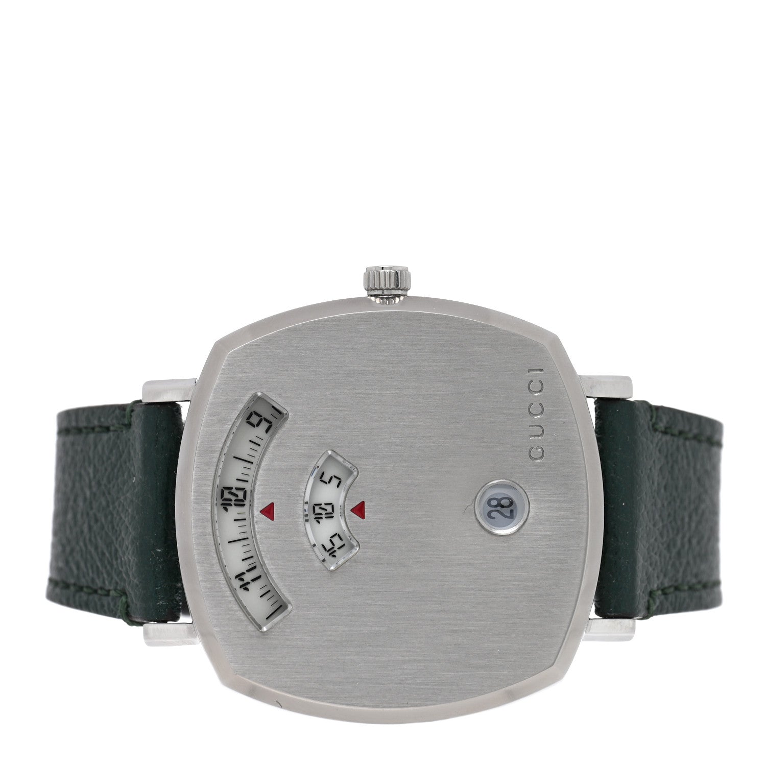 Stainless Steel Calfskin 35mm Grip Quartz Watch Green
