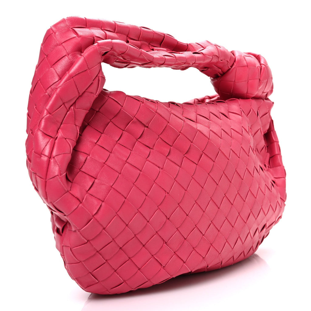 Nappa Intrecciato Teen Jodie Hobo Cranberry