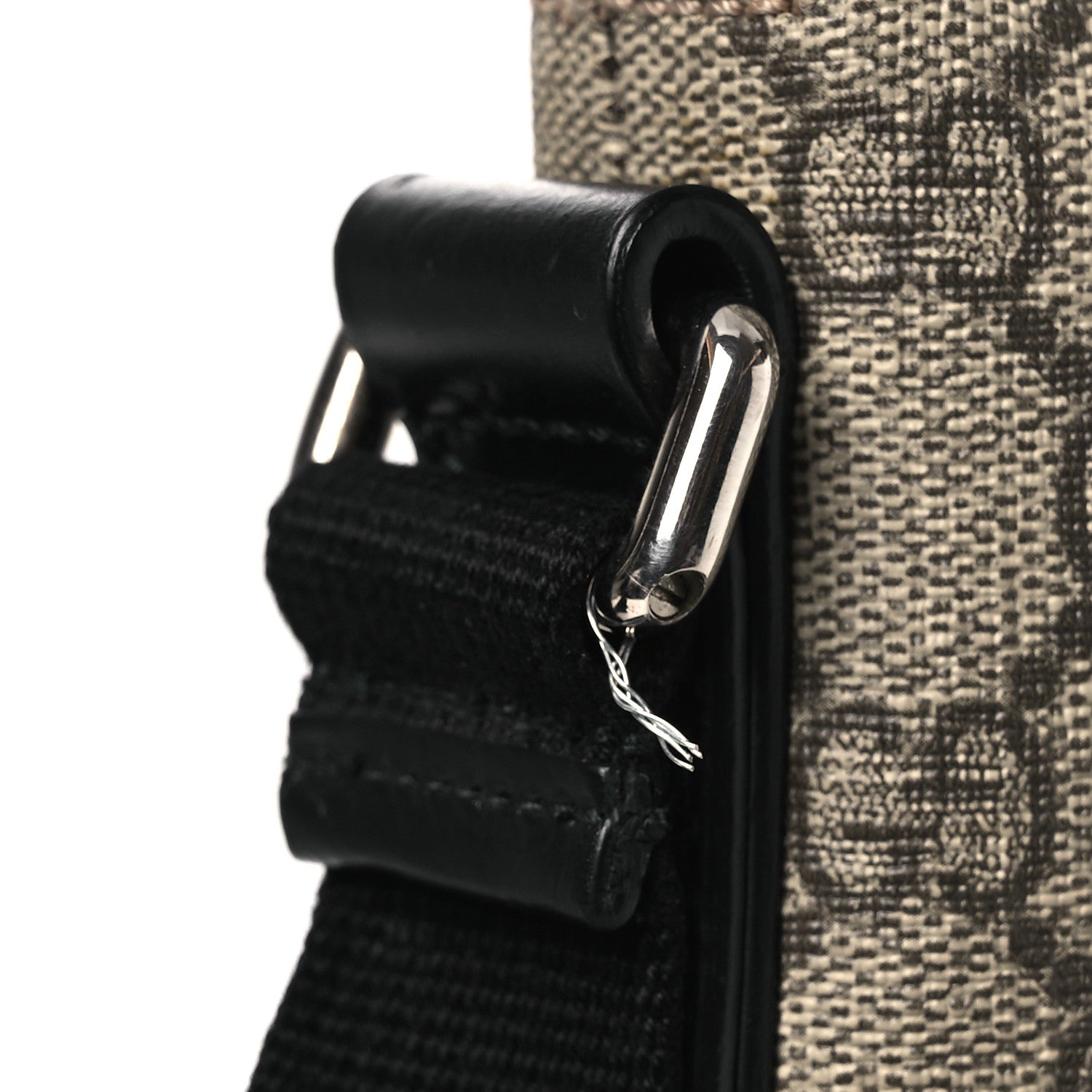 GG Supreme Monogram Flat Messenger Bag Black