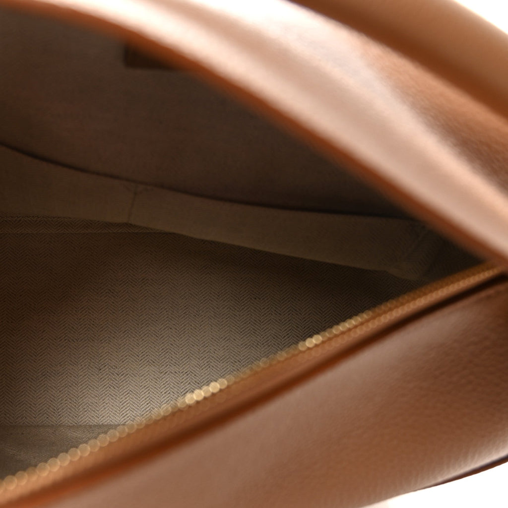 Grained Calfskin Medium Puzzle Edge Bag Toffee