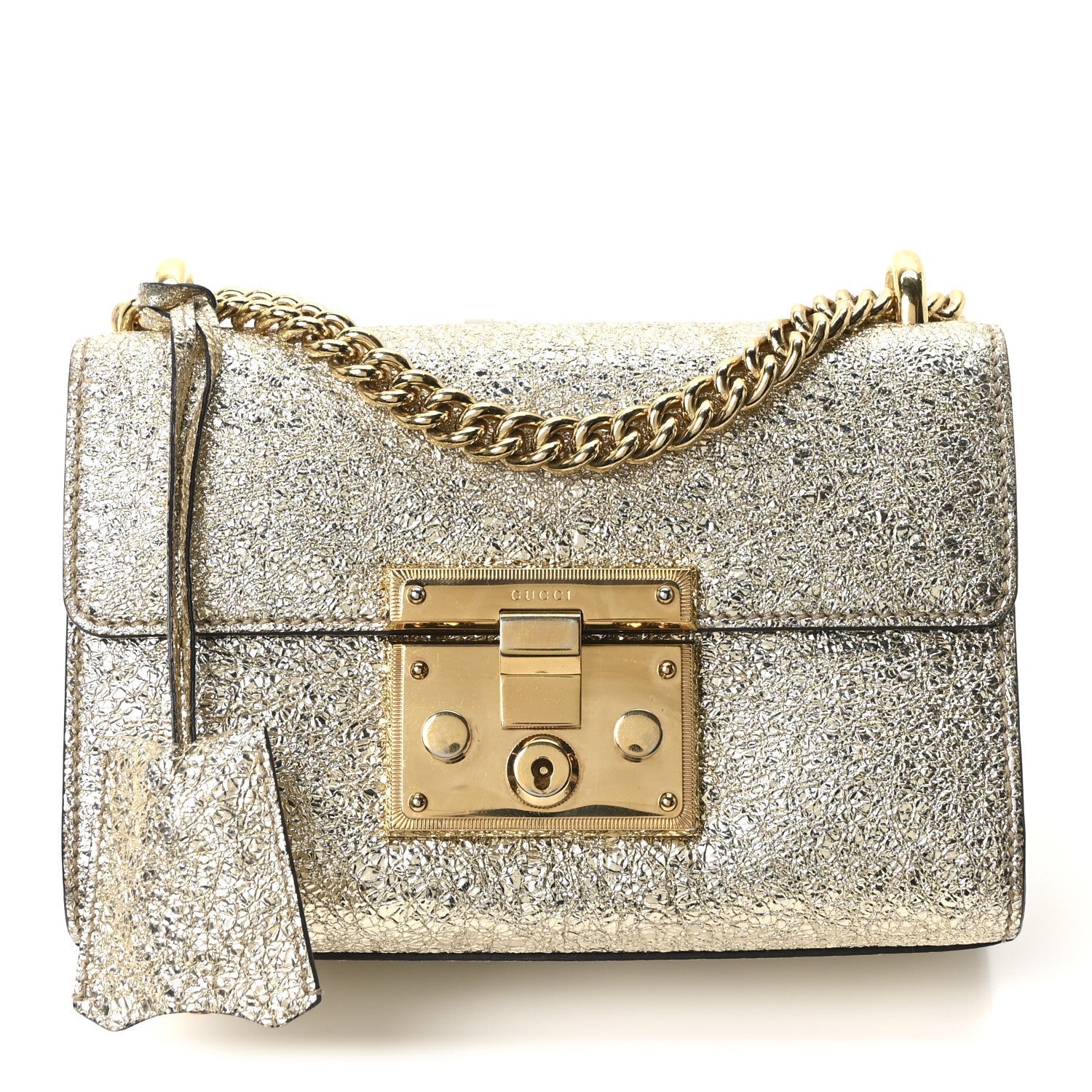 Galassia Small Padlock Shoulder Bag Platino