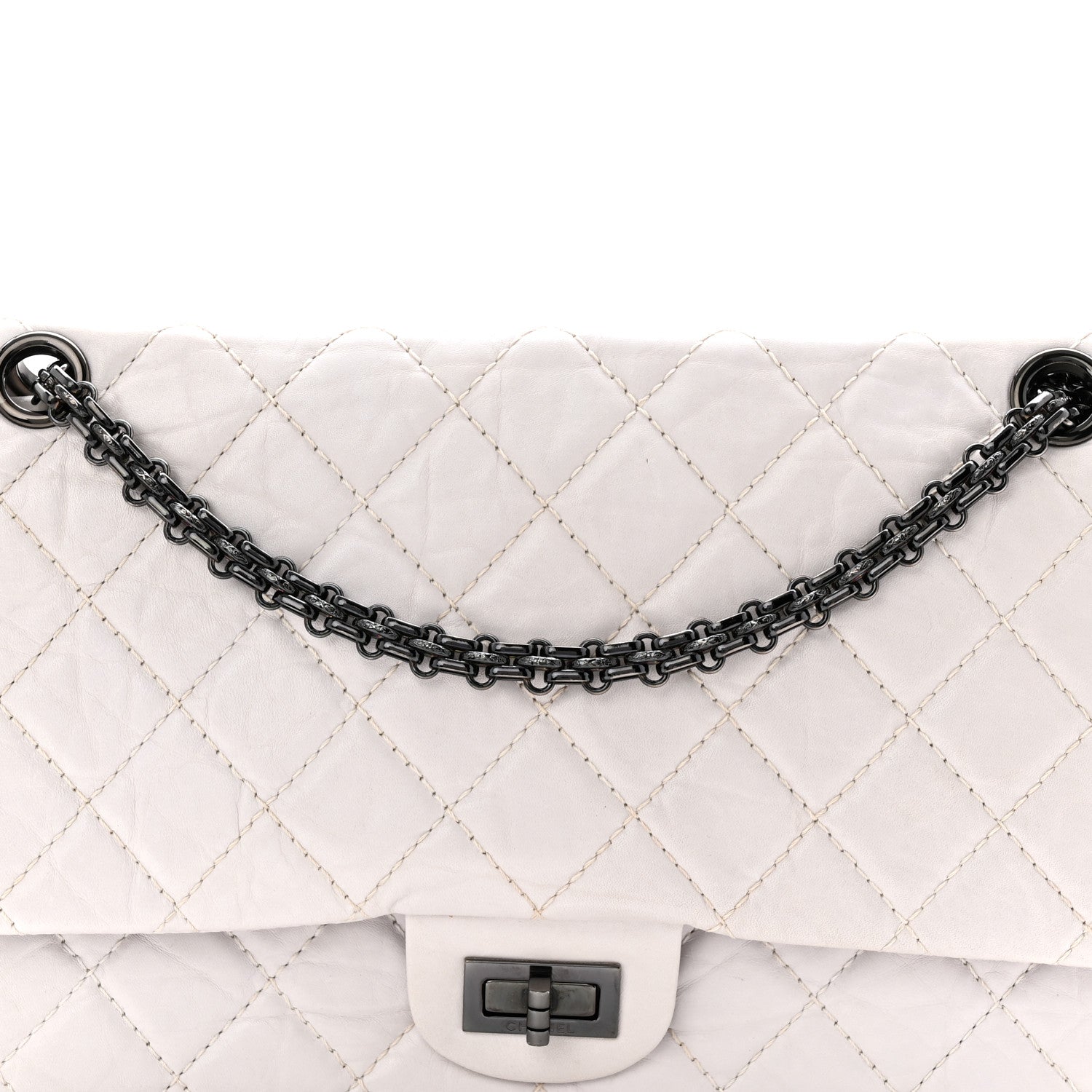 Aged Calfskin 2.55 Reissue 226 Flap White