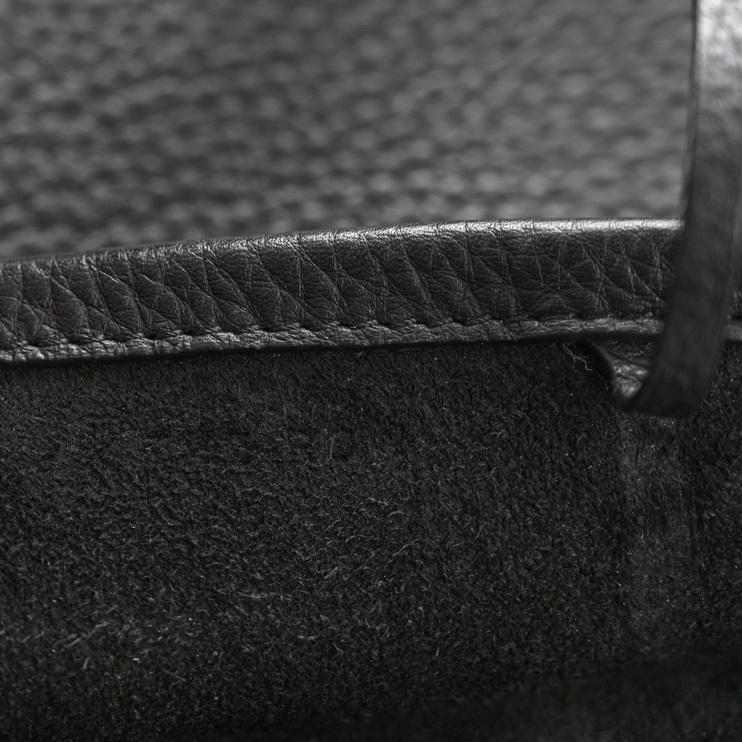 Grained Calfskin Medium N/S Park Tote Black