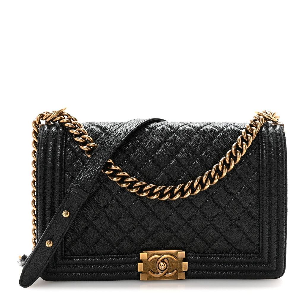 Caviar Quilted New Medium Boy Flap Black