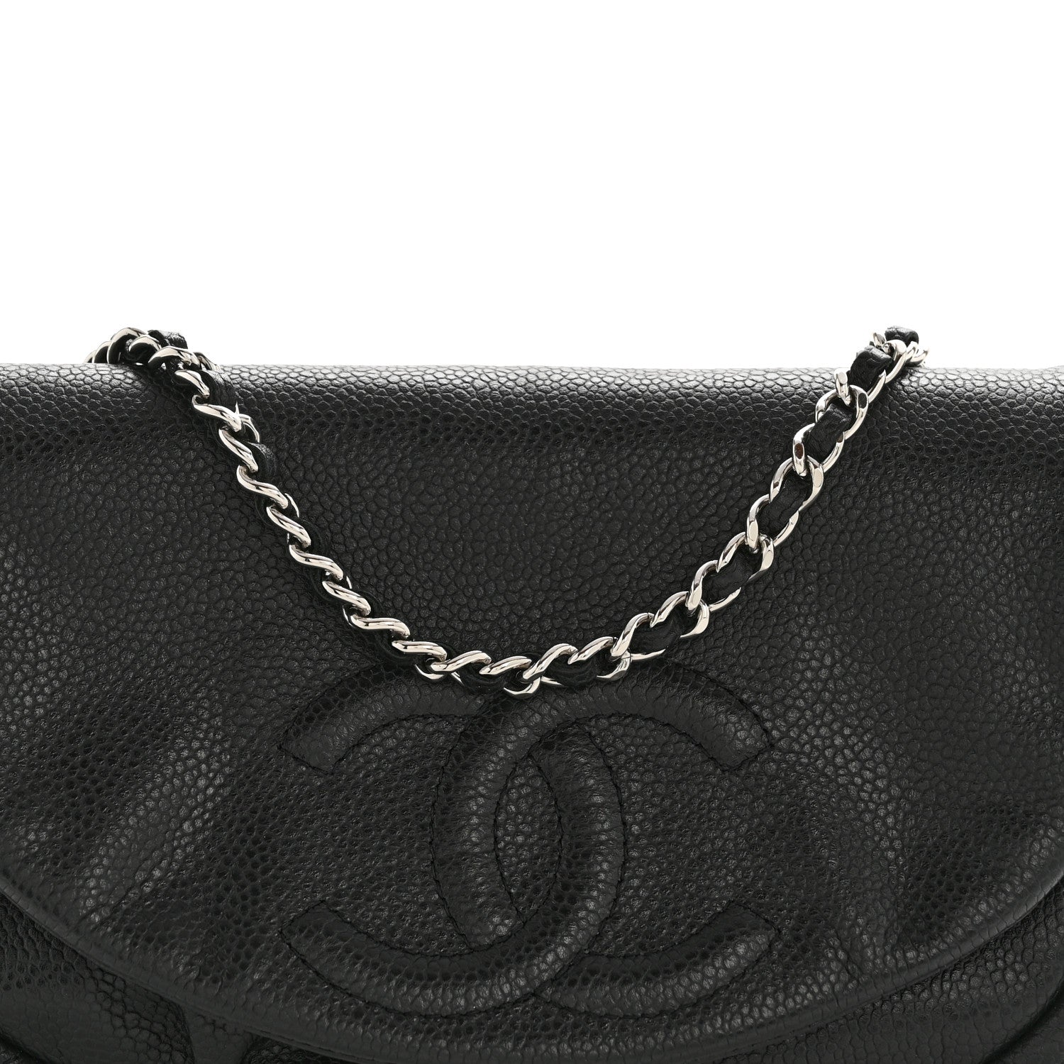 Caviar Half Moon Wallet On Chain WOC Black