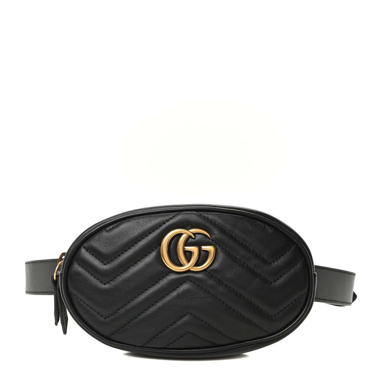 Calfskin Matelasse GG Marmont Belt Bag 95 38 Black