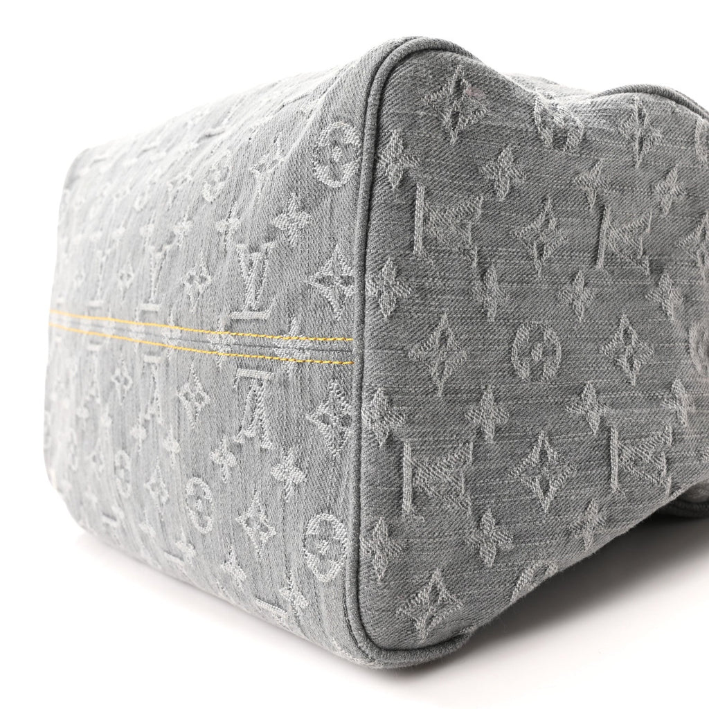 Monogram Denim Speedy Soft 30 Washed Gray