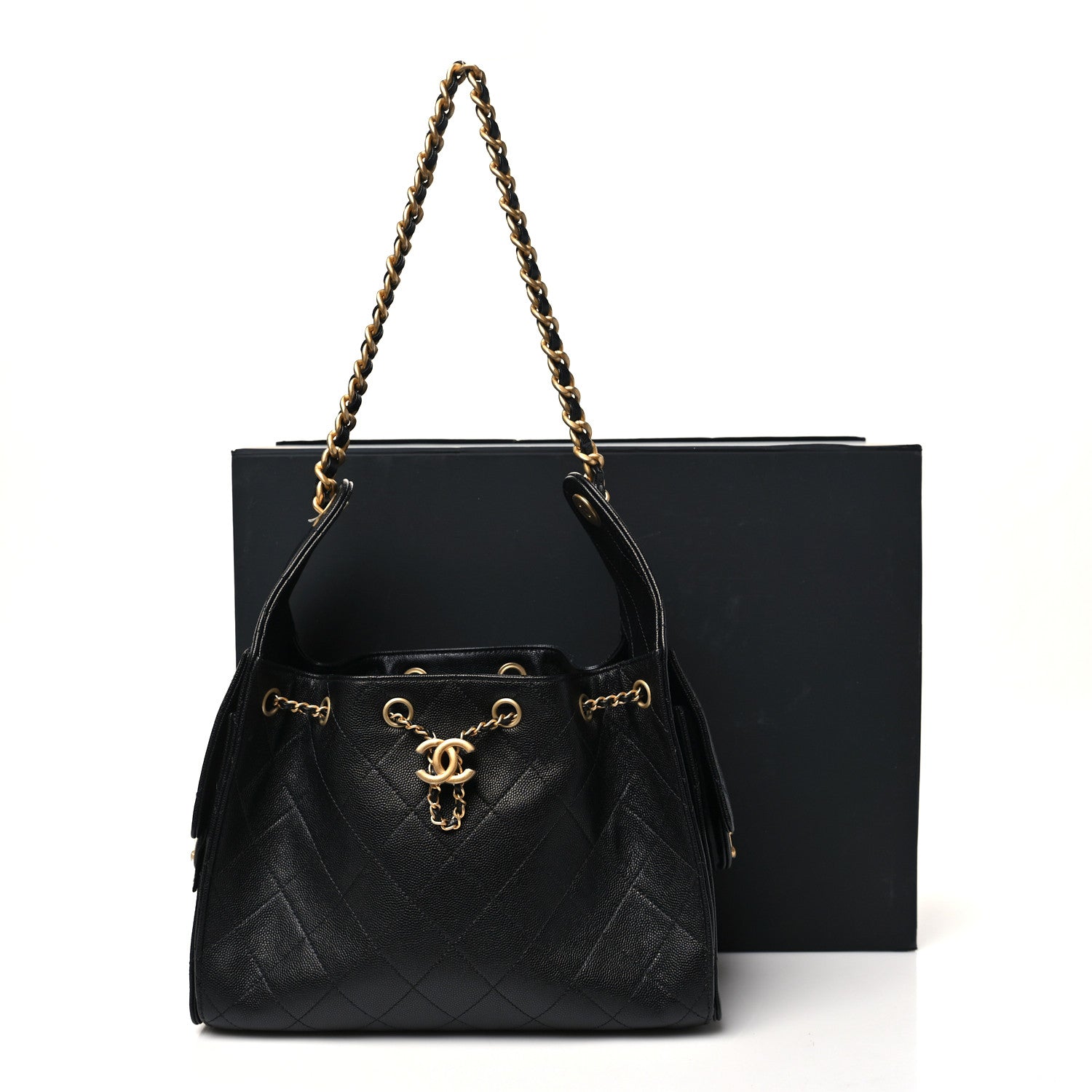 Caviar Quilted Small Chanel 25 Handbag Black