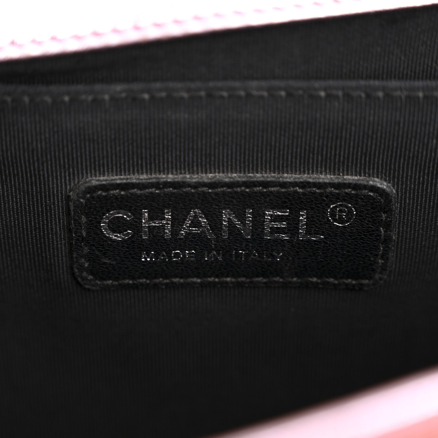Metallic Patent Calfskin Quilted Medium Boy Flap Light Pink