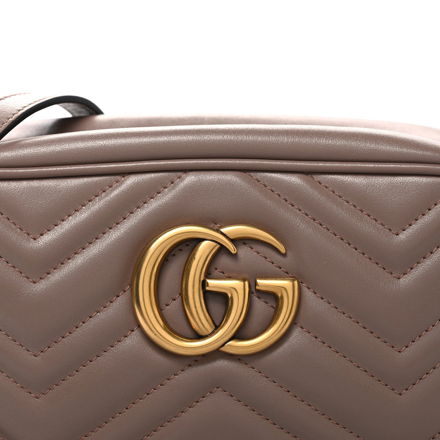 Calfskin Matelasse Small GG Marmont Chain Shoulder Bag Porcelain Rose