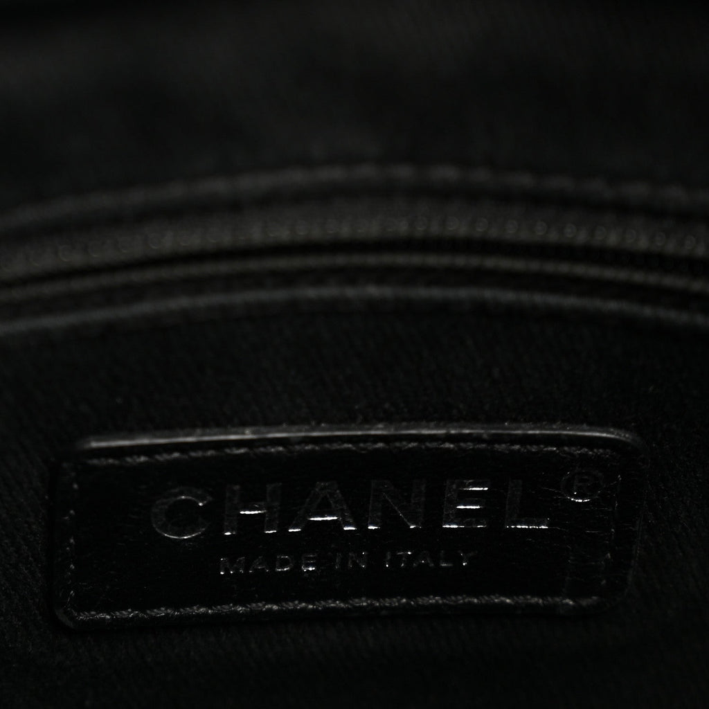 Canvas Deauville Drawstring Bucket Bag Black