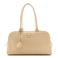 Calfskin Large Bowling Bag Beige