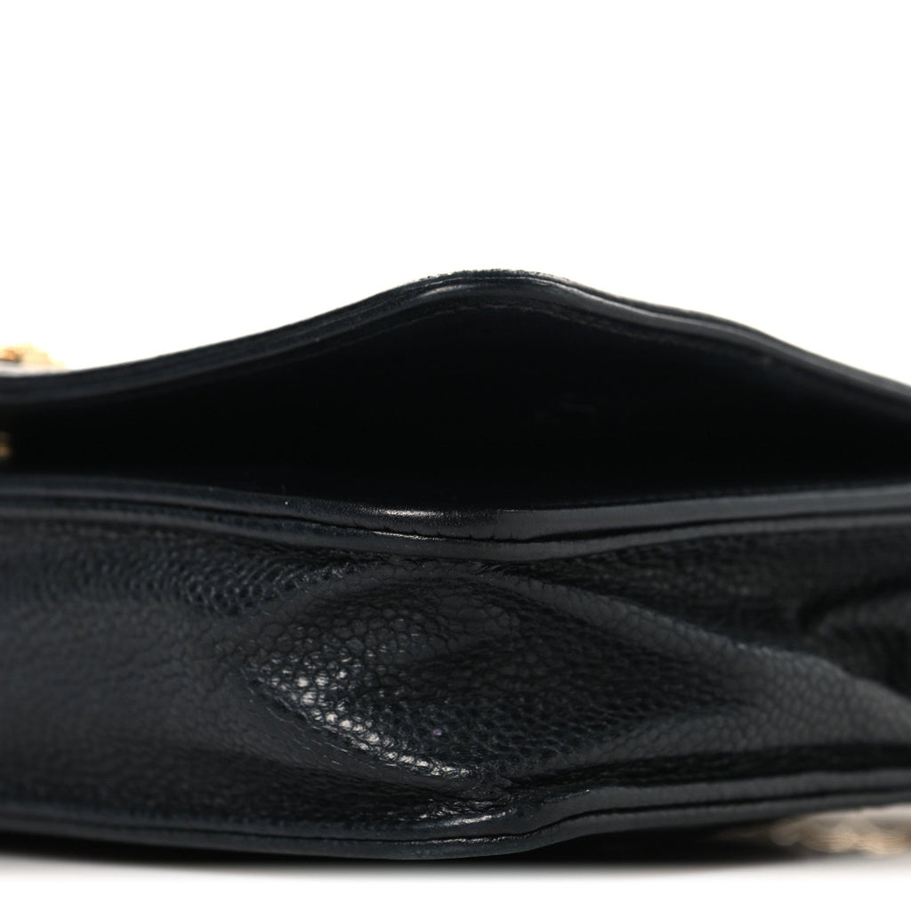 Caviar Quilted Boy Wallet On Chain WOC Black