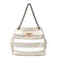 Nylon Quilted 2.55 Reissue Tote White Grey