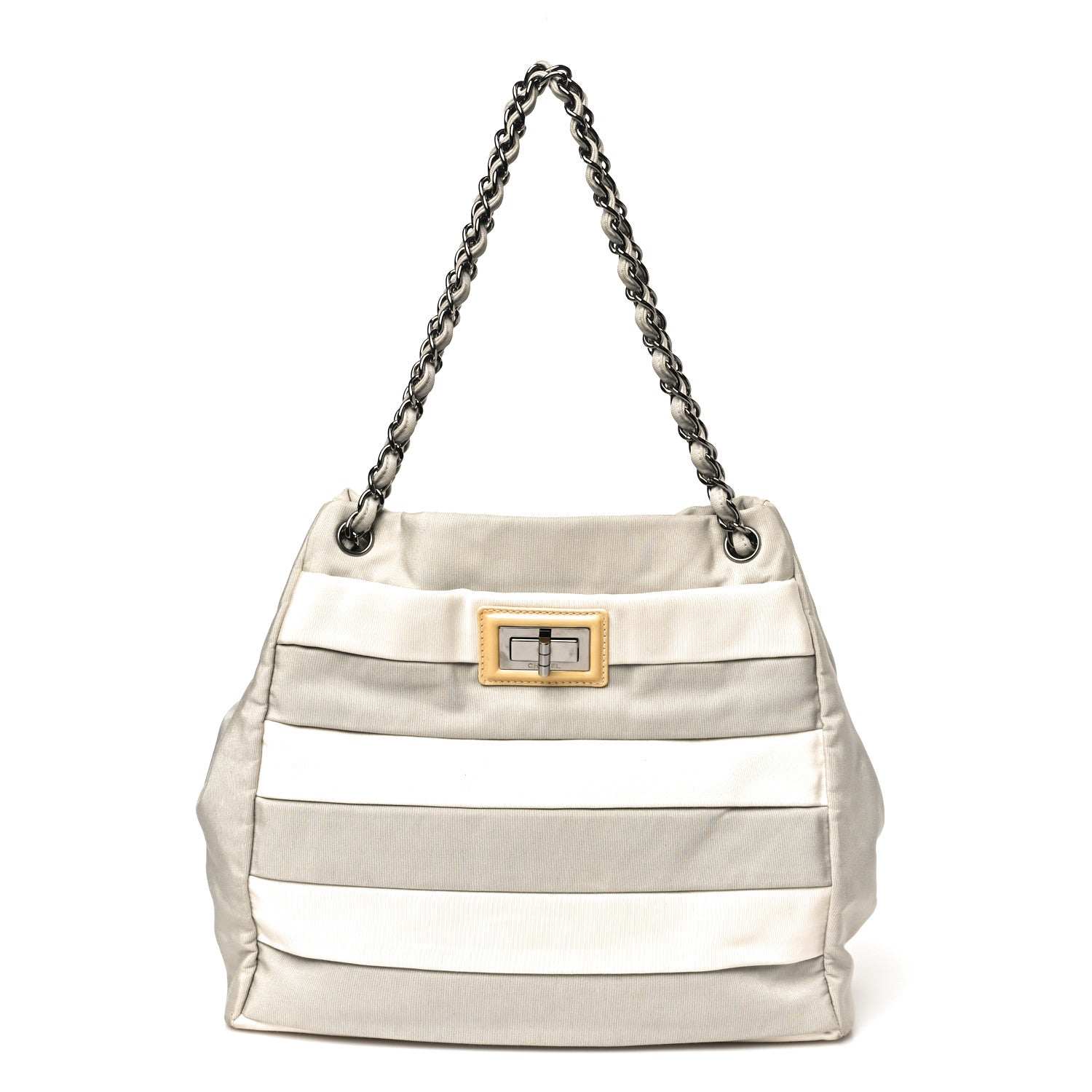 Nylon Quilted 2.55 Reissue Tote White Grey