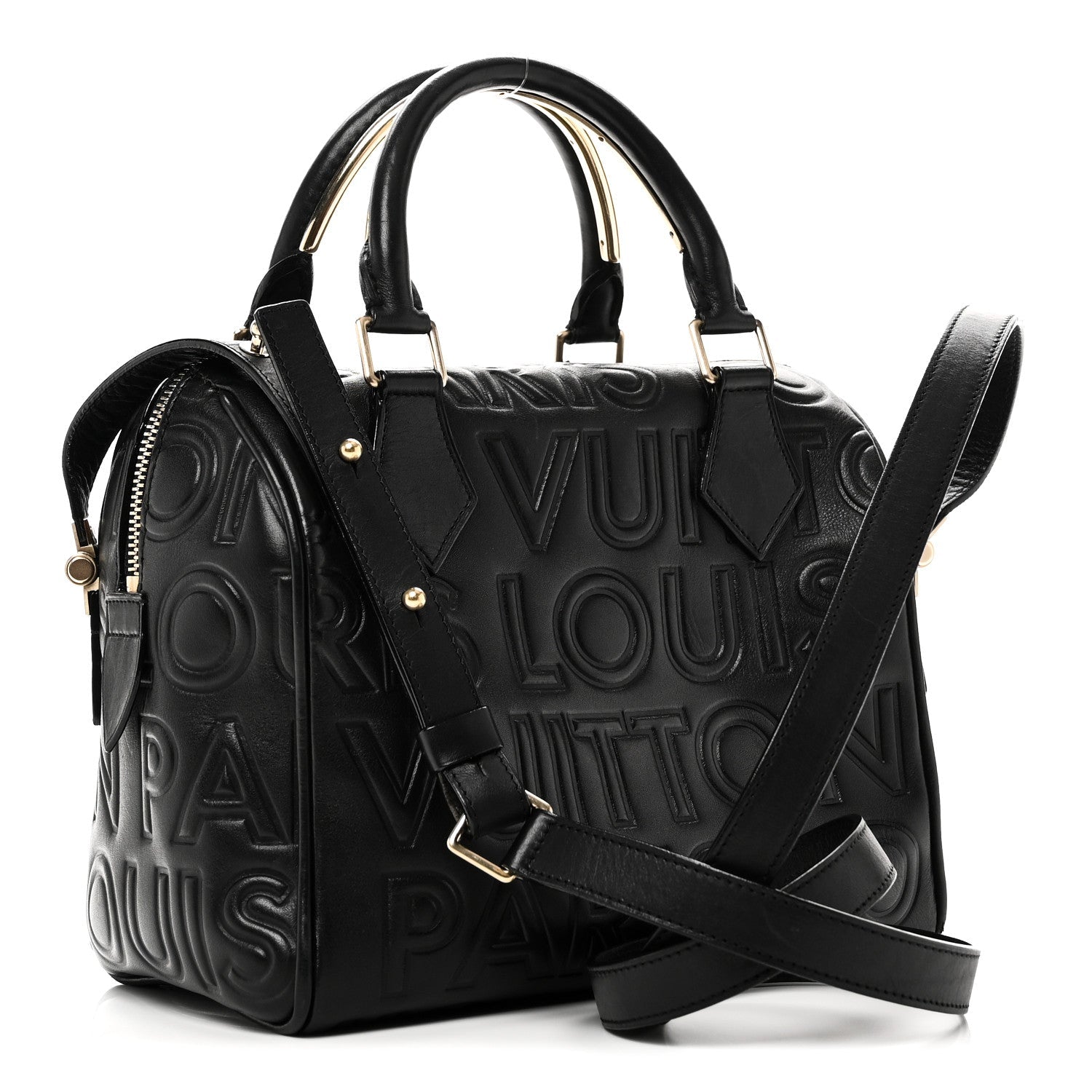 Calfskin Embossed Mini Cube Speedy Black
