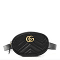 Calfskin Matelasse GG Marmont Belt Bag 95 38 Black