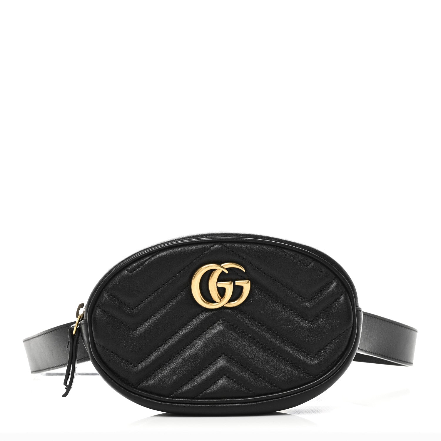 Calfskin Matelasse GG Marmont Belt Bag 95 38 Black