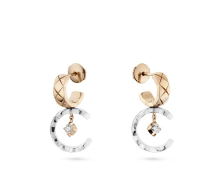 Chanel Number 5 Diamond Earrings