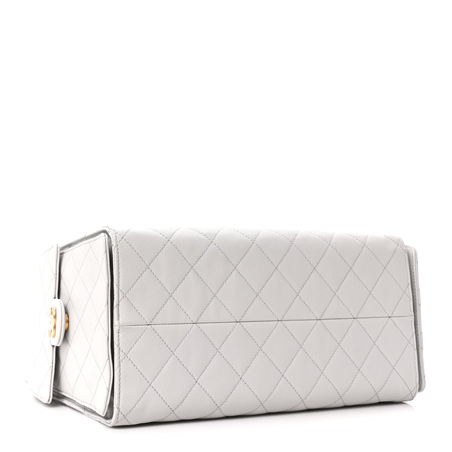 Caviar Quilted Medium Chanel 25 Handbag Light Gray