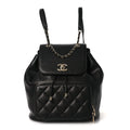 Caviar Quilted Business Affinity Backpack Black