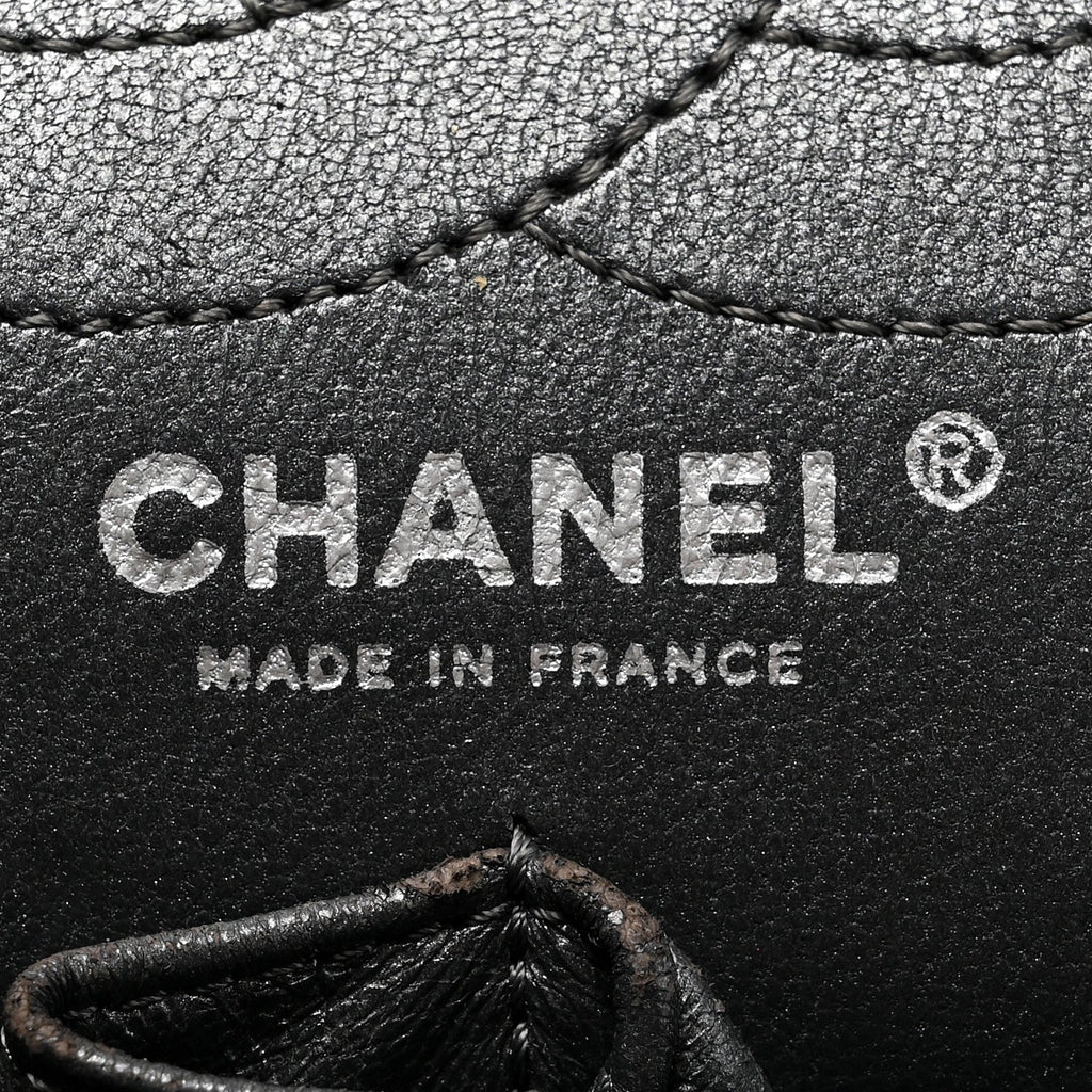 Metallic Aged Calfskin Quilted 2.55 Reissue 226 Flap Dark Silver