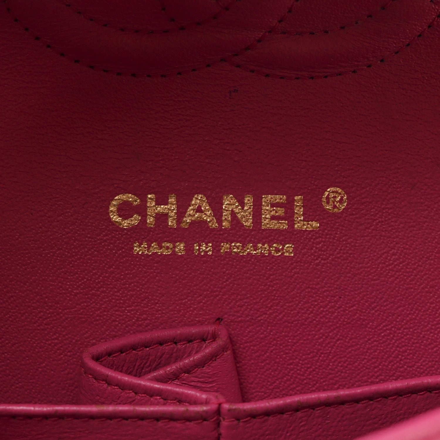 Lambskin Quilted Medium Double Flap Fuchsia