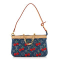 LV X TM Monogram Denim Cerises Pochette Accessories Blue