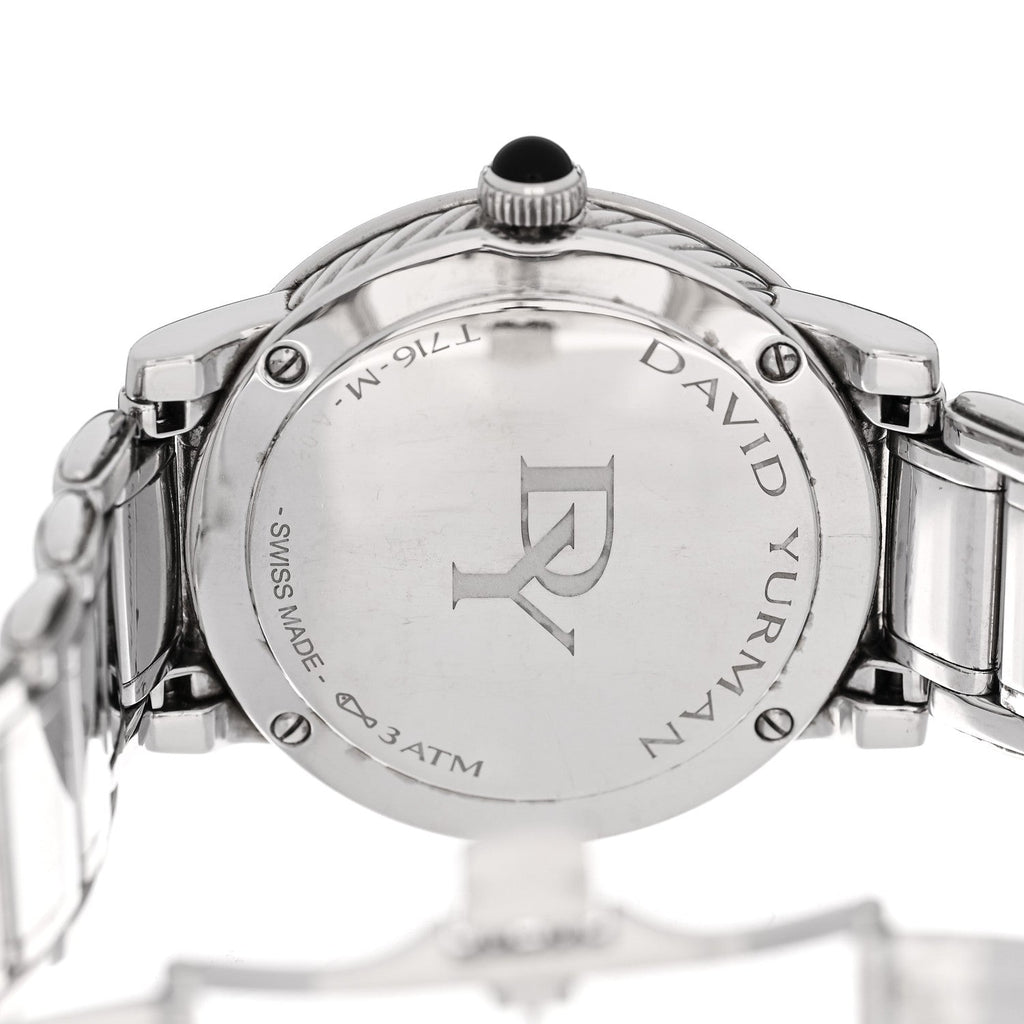 Stainless Steel Diamond 38mm Classic Quartz Watch Black