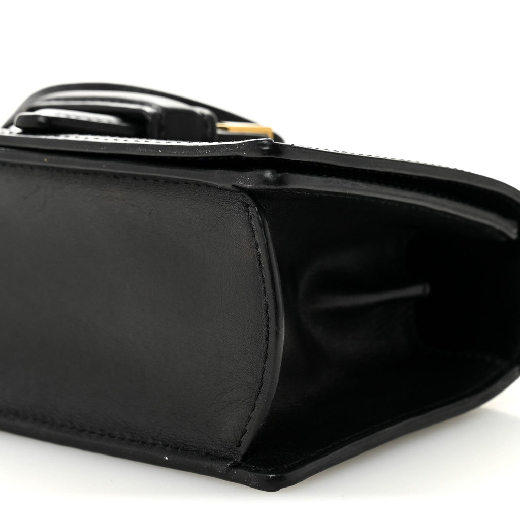 Calfskin Small Barcelona Shoulder Bag Black