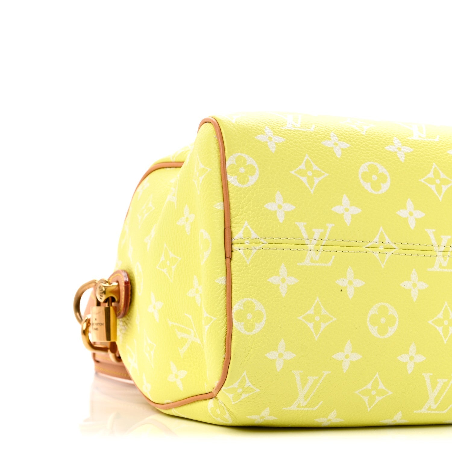 Calfskin Monogram Speedy P9 Bandouliere 25 Lemonade Yellow