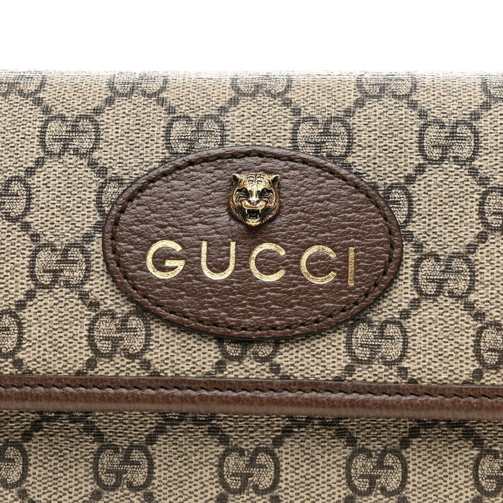 GG Supreme Monogram Neo Vintage Web Belt Bag Brown