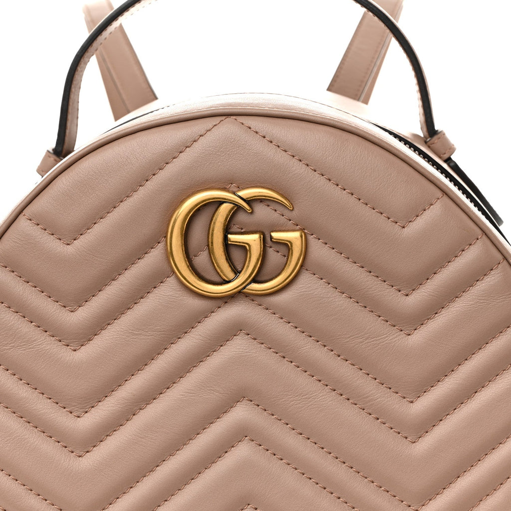 Calfskin Matelasse GG Marmont Backpack Porcelain Rose