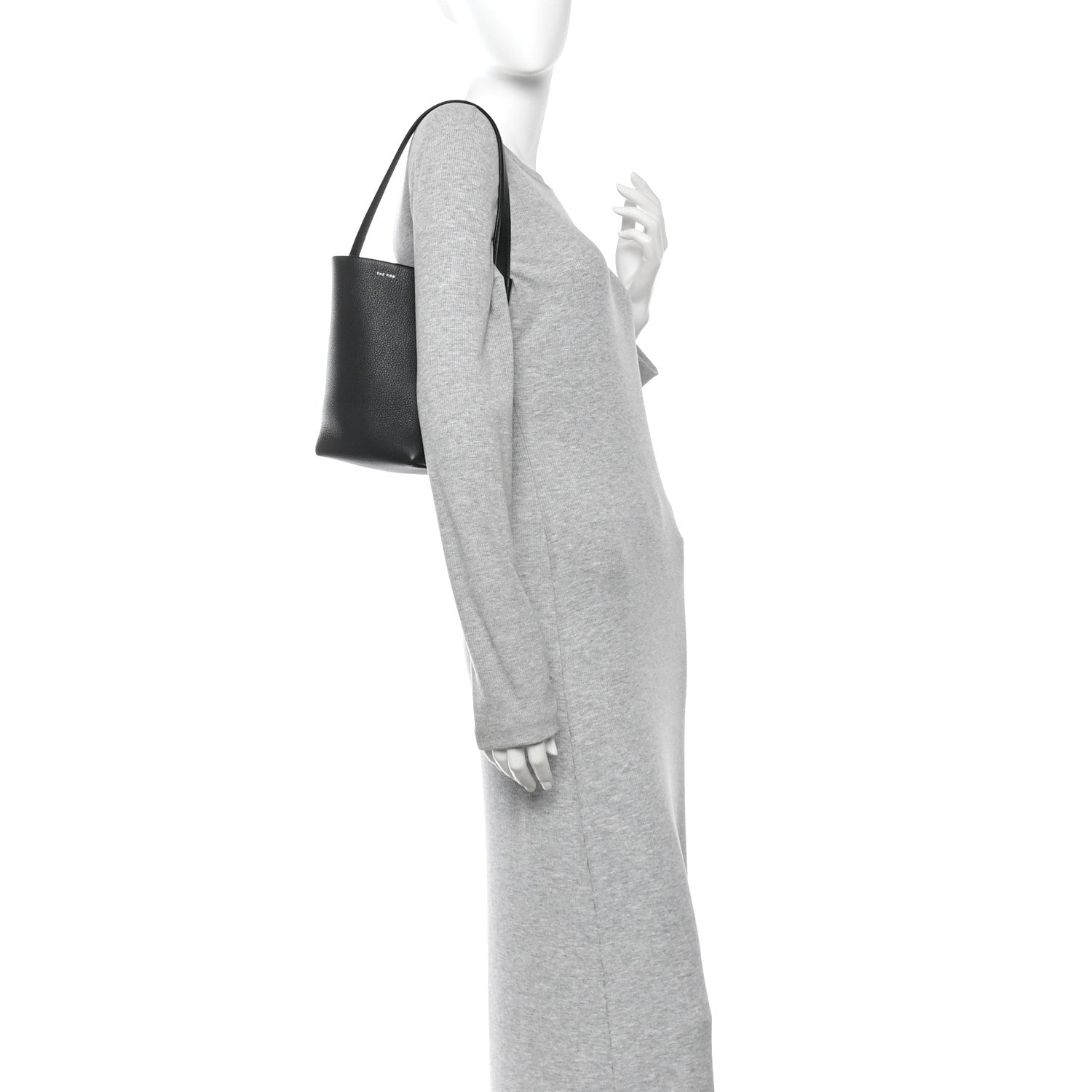 Grained Calfskin Small N/S Park Tote Black