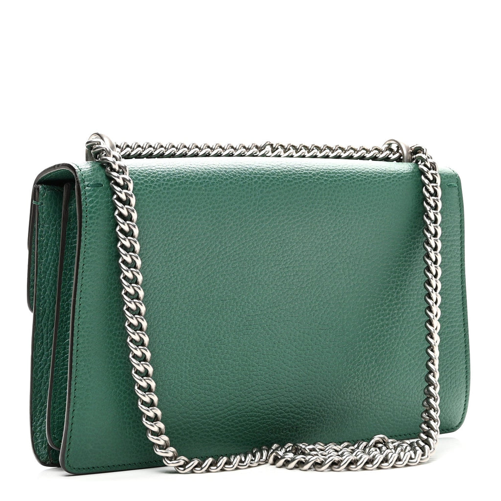 Pebbled Calfskin Small Dionysus Shoulder Bag Emerald
