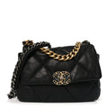 Lambskin Quilted Medium Chanel 19 Flap Black