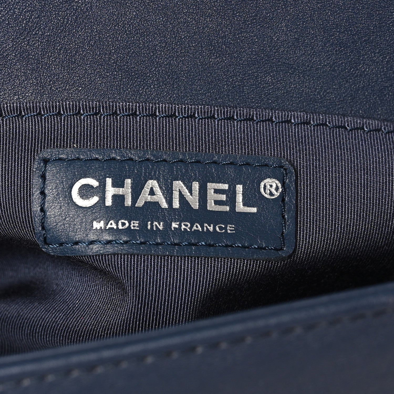 Calfskin Quilted Medium Top Handle Boy Flap Blue