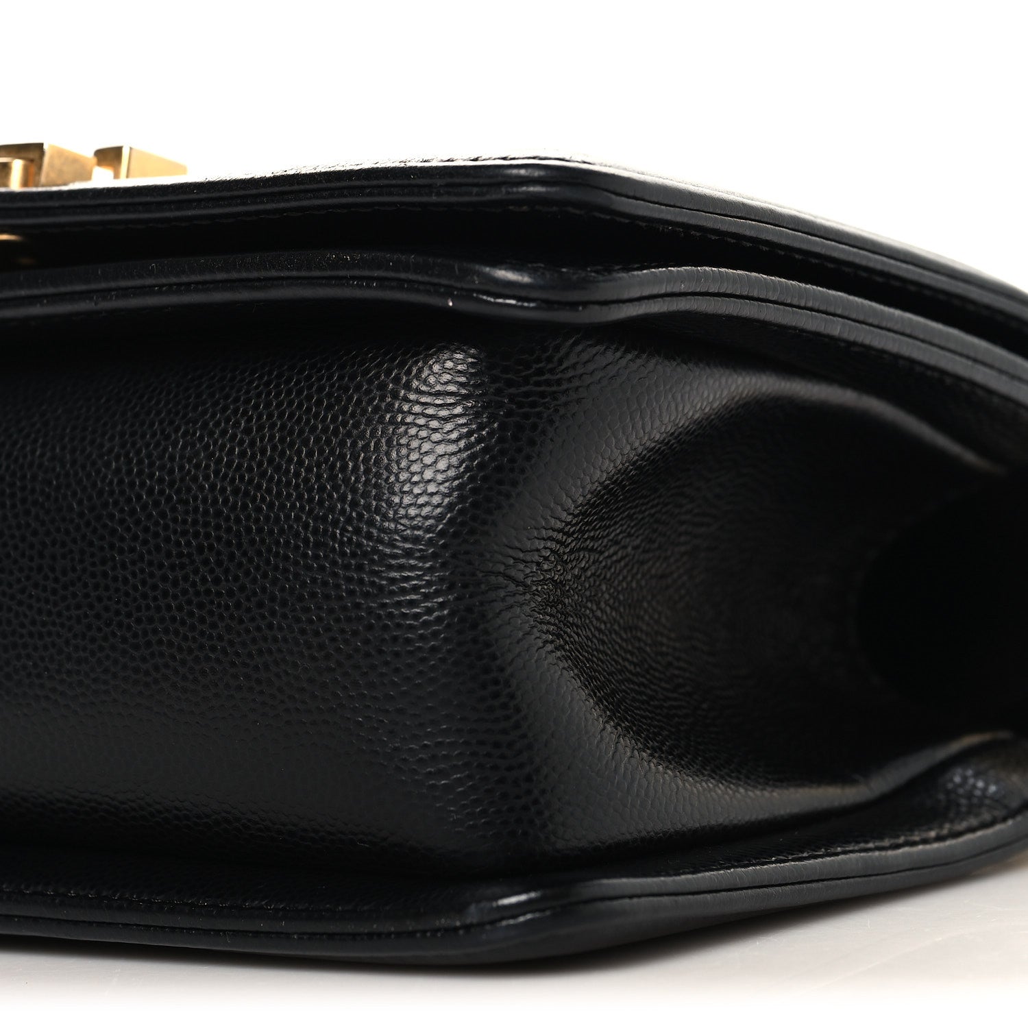 Caviar Quilted Small Boy Flap Black