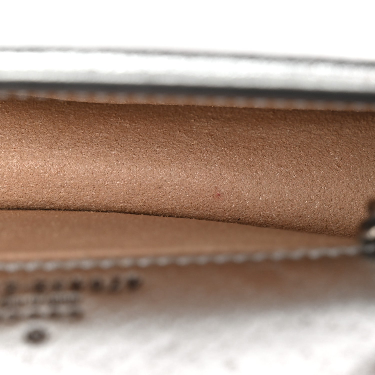 Metallic Calfskin Super Mini Dionysus Shoulder Bag Silver