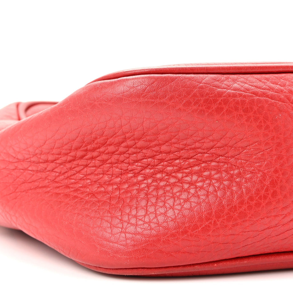 Pebbled Calfskin Small Soho Disco Bag Tabasco Red